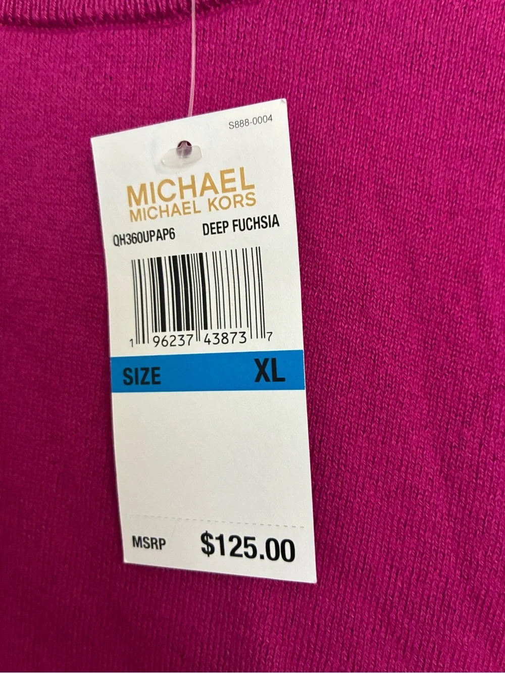 Michael Kors Fuchsia Bling Accent Pullover Sweater